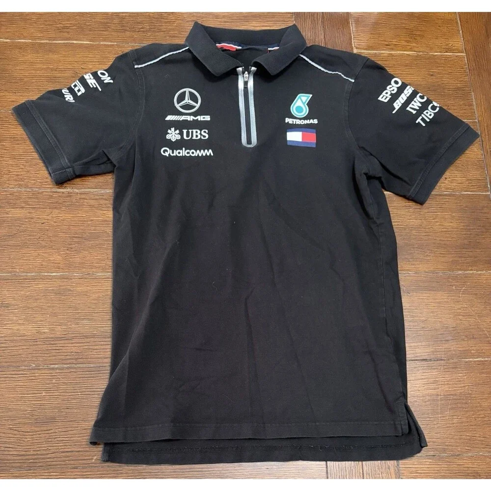 Mercedes-AMG Petronas F1 Team Tommy Hilfiger Men Small Black Polo